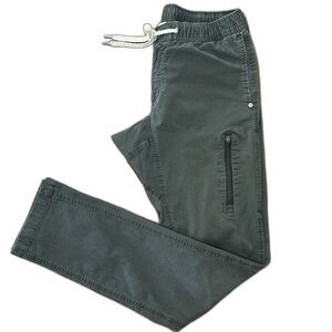 Vuori Ripstop Jogger Pants Mens M Gray Drawstring Elastic Waist Hiking Athletic
